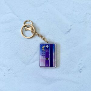 Celestial BART Ticket Epoxy Keychain