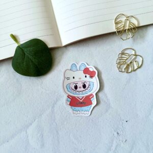 Blue BuBu Kitty SF Giants Die Cut Sticker