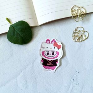Pink BuBu Kitty SF Giants Die Cut Sticker