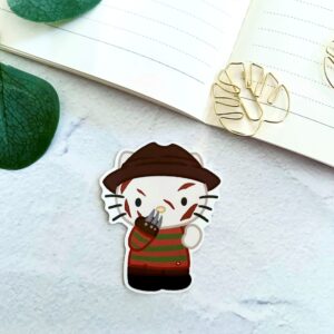 Killer Nightmare Kitty Cat Die Cut Sticker