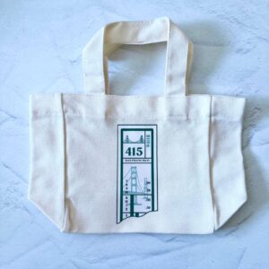 Teal Muni Transfer Canvas Mini Tote
