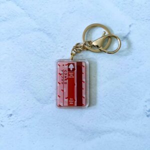 Kitty BART Ticket Epoxy Keychain
