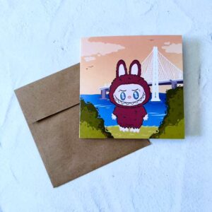 BuBu Bay Bridge Blank Greeting Card