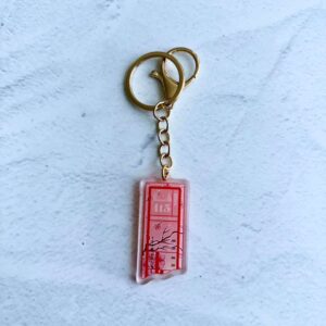 Cherry Blossom Muni Transfer Epoxy Keychain 