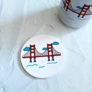 Golden Gate Bridge Silicone Coaster Set of 4