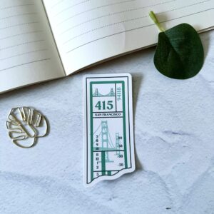 Teal Muni Transfer Die Cut Sticker