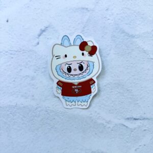 Blue Bu Bu Kitty 49ers Die Cut Sticker