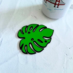 Monstera Silicone Coaster Set of 4