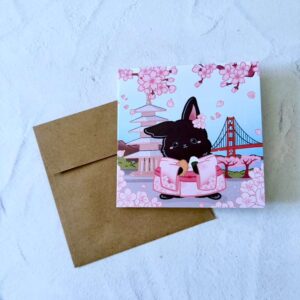 Tin Tin Kimono Jtown Blank Greeting Card